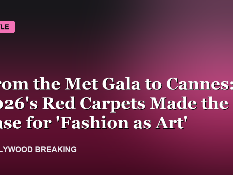 From the Met Gala to Cannes: 2026's Red Carpets Made the Case for 'Fashion as Art'