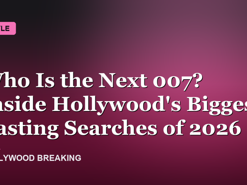 Who Is the Next 007? Inside Hollywood's Biggest Casting Searches of 2026